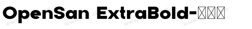 OpenSan ExtraBold字体转换